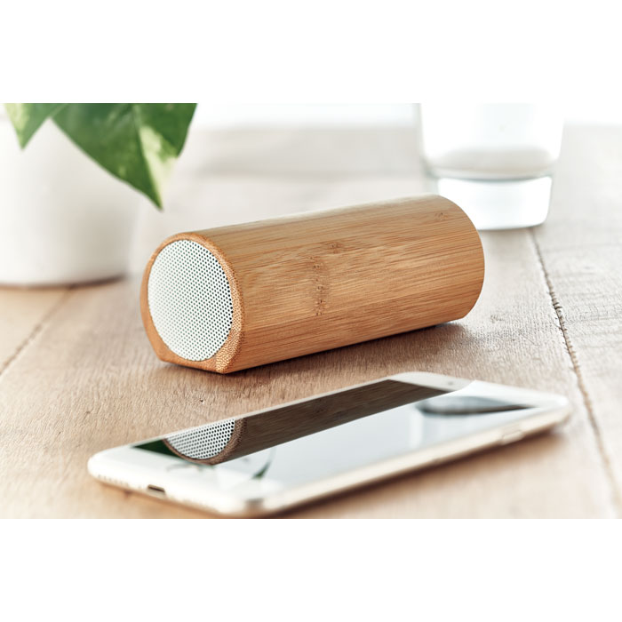 Enceinte bambou 2 x 5 W personnalisée SPEAKBOX