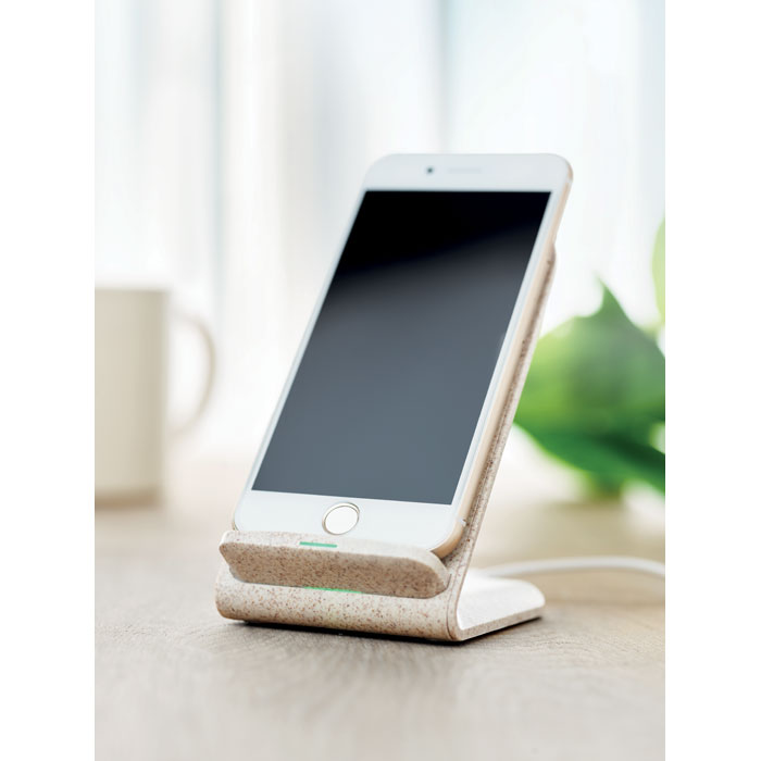 Chargeur sans fil paille de blé 10 W personnalisé LAYABACK