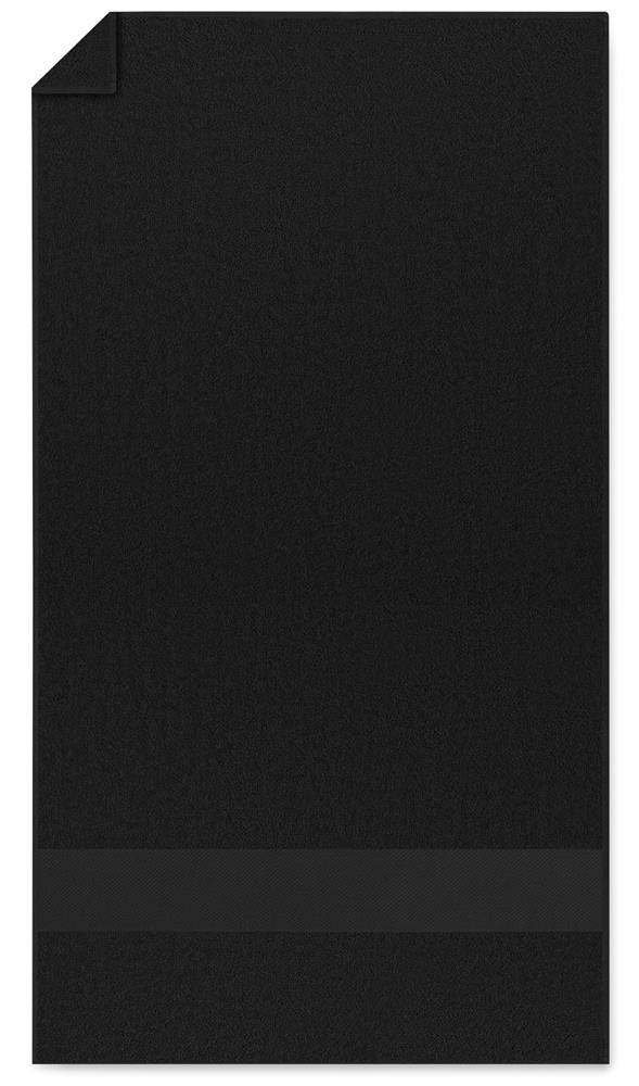 Serviette invité coton bio 50x30 cm personnalisée SERRY, bande (sérigraphie)