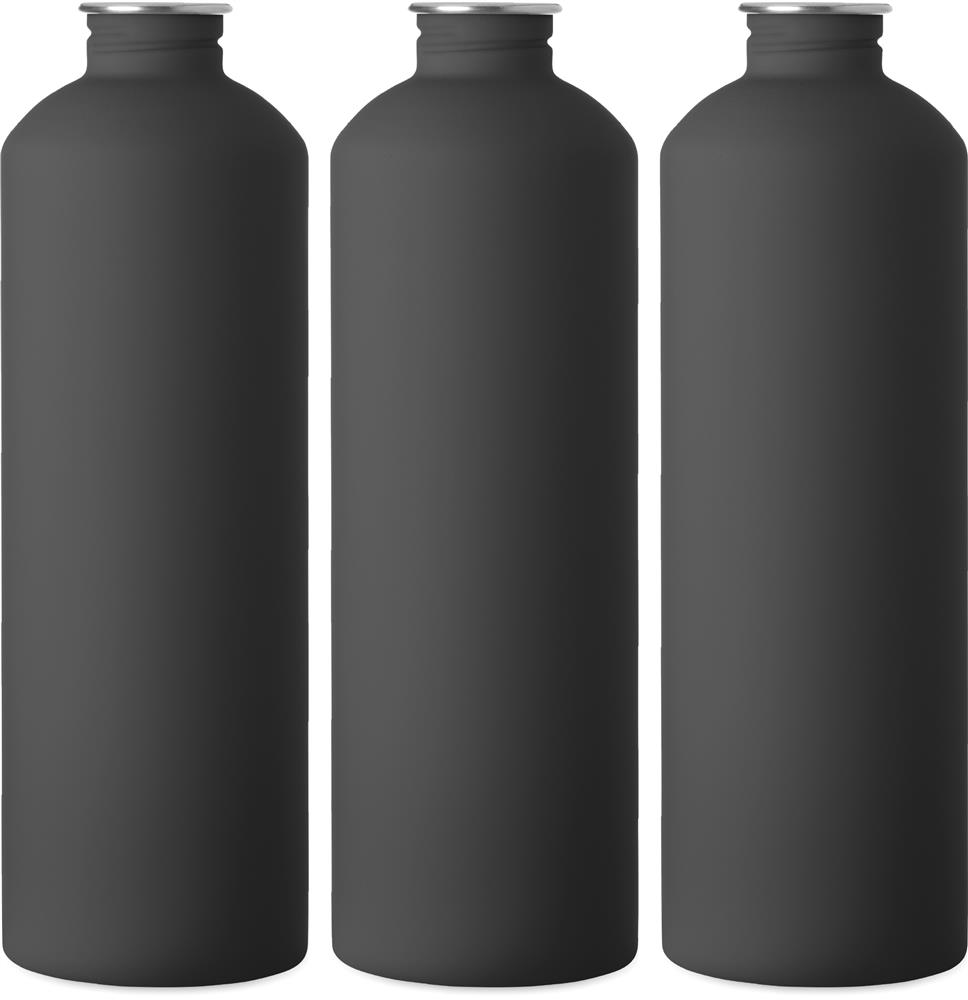 Bouteille inox recyclé 750 ml personnalisée REBIG MOSS SOFT, tour complet (sérigraphie circulaire)