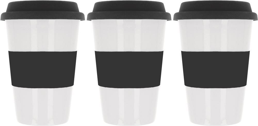 Mug porcelaine 400 ml avec couvercle personnalisé TRIBECA, tour complet ruban