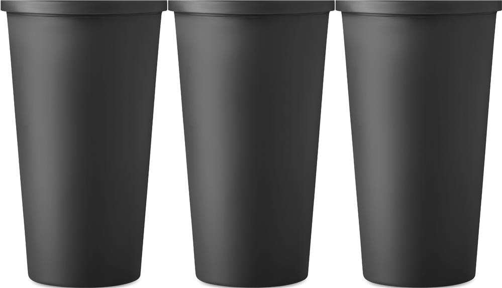 Gobelet double paroi PP 450 ml personnalisé TUESDAY, tour complet