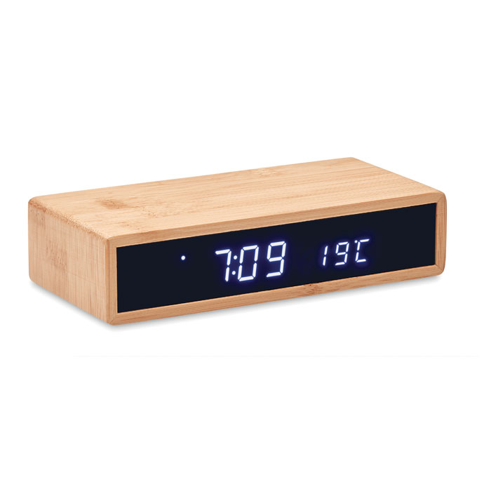 Chargeur sans fil bambou 5 W personnalisé MORO, Bois