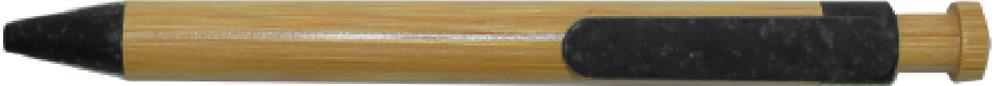 Stylo bambou et paille de blé personnalisé TOYAMA, clip