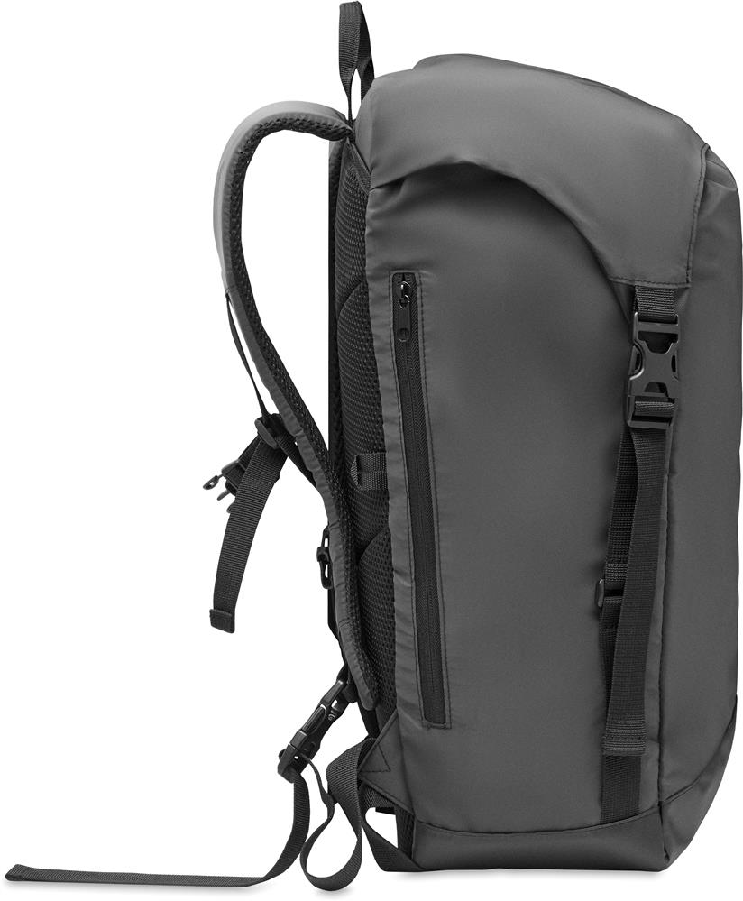 Sac à dos déperlant réfléchissant personnalisé EIGER, côté poche gauche