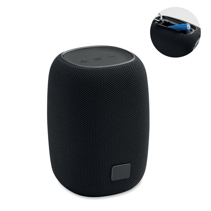 Enceinte sans fil 8 W ABS recyclé personnalisée TOAVOLT, Noir