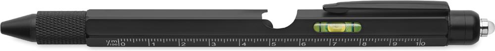 Stylo multifonction inox avec niveau personnalisé RETOOL, corps droite 1