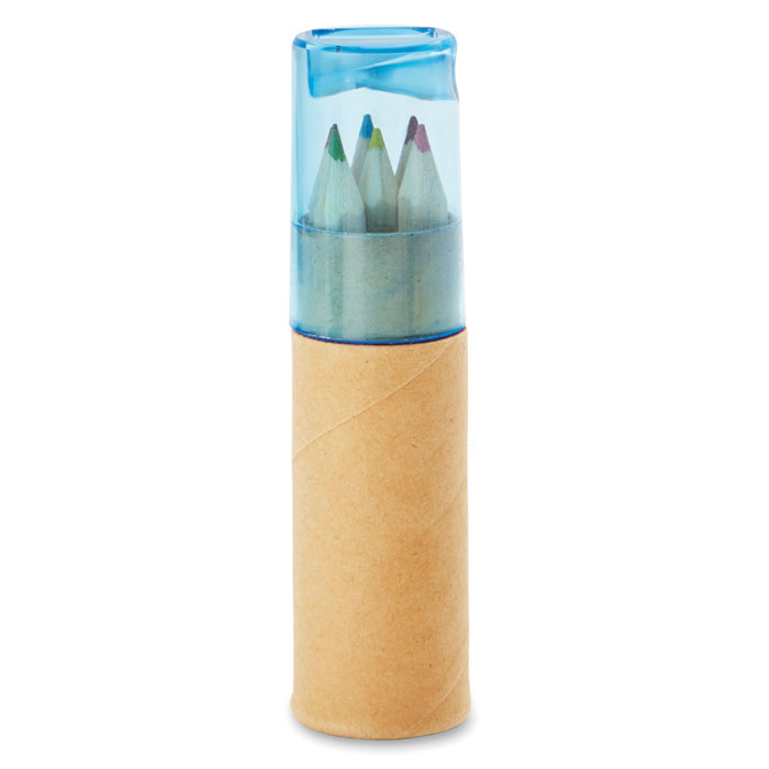 Crayons de couleur en tube de 6 personnalisés PETIT LAMBUT