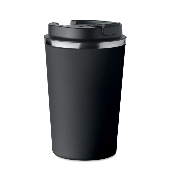 Gobelet inox 350 ml personnalisé BRACE, Noir
