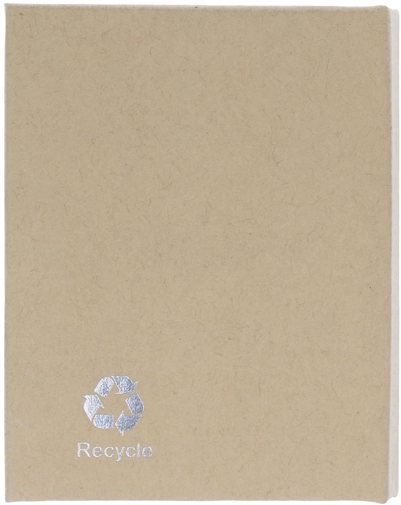 Bloc de notes adhésives carton recyclé personnalisé RECYCLO, dos