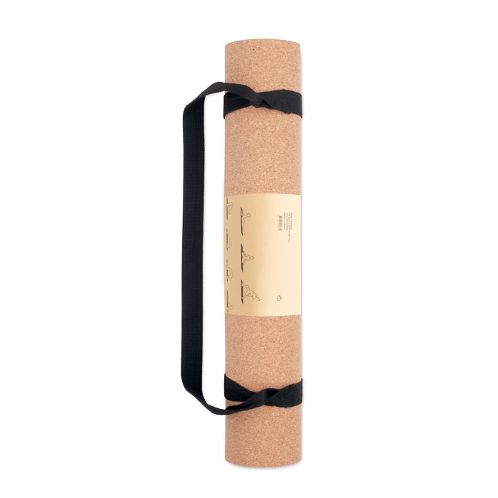 Tapis de yoga liège 0,4 cm personnalisé SAVASANA, Beige
