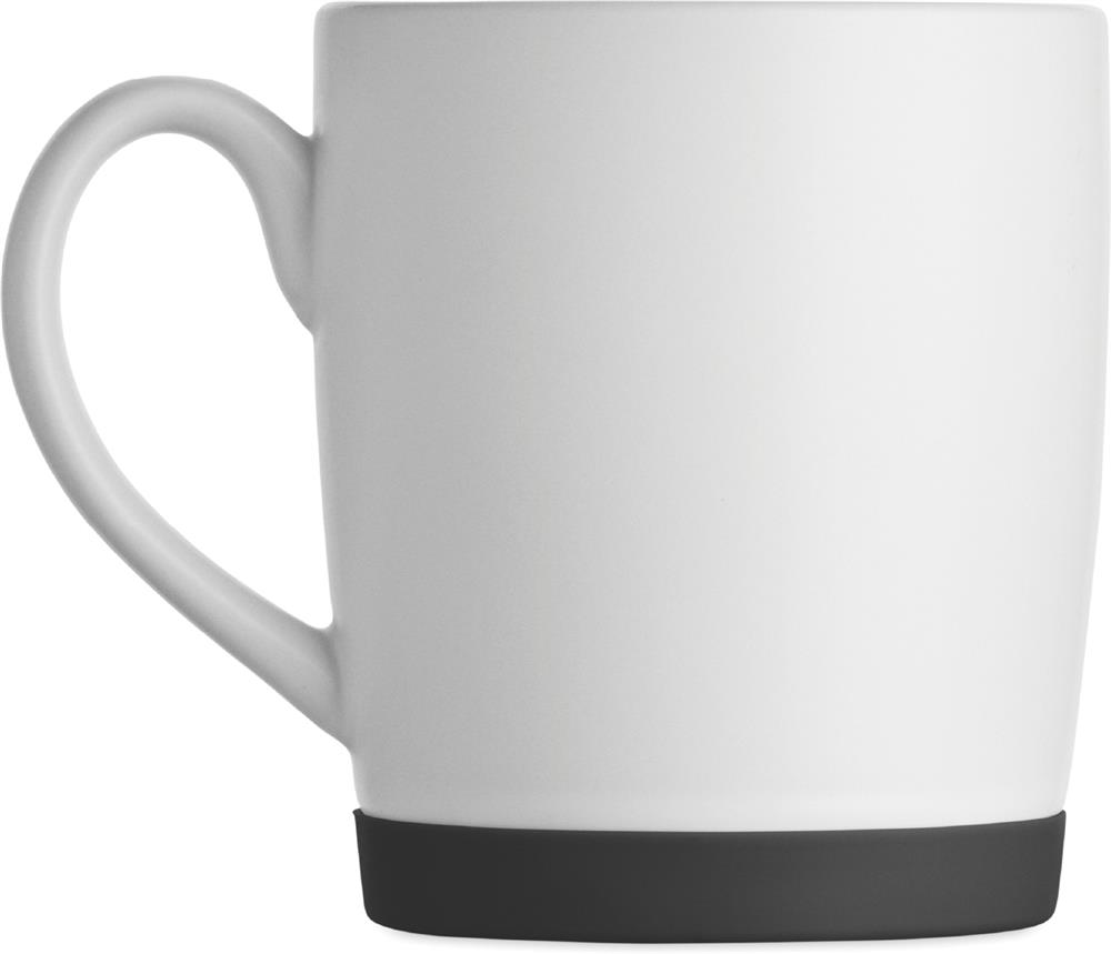 Mug céramique base silicone 300 ml personnalisé SILBASE, gauche