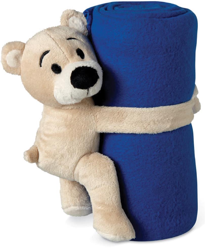 Couverture polaire enfant avec ours personnalisée MANTA, dos côté 1