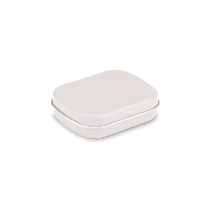 Boîte de bonbons menthe alu personnalisée BRISE, Blanc