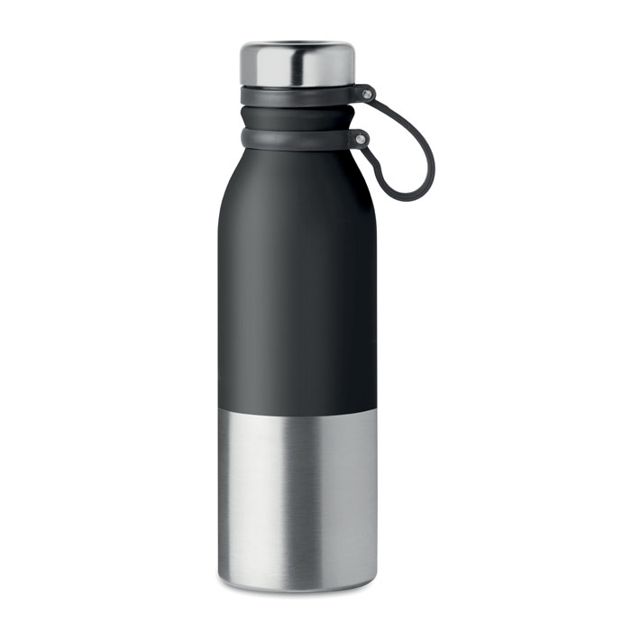 Bouteille isotherme inox 600 ml personnalisée ICELAND, Noir