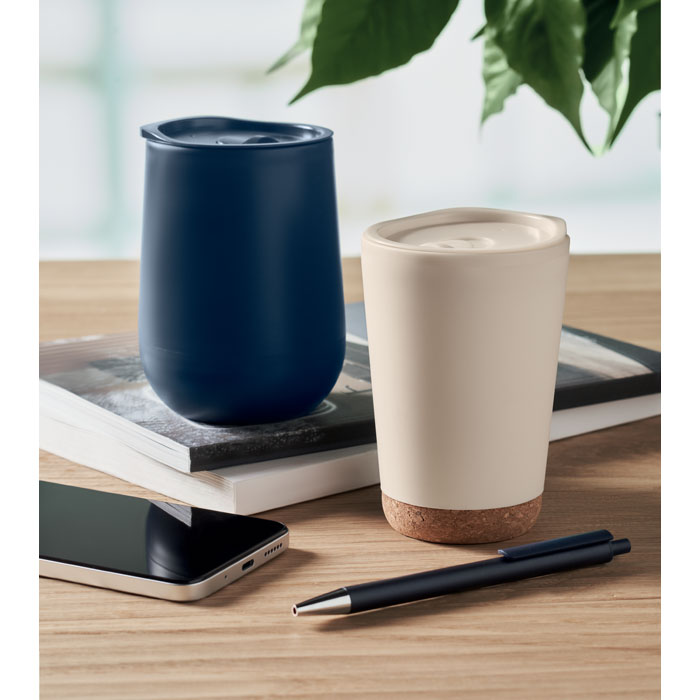 Gobelet double paroi base liège 300 ml personnalisé CO