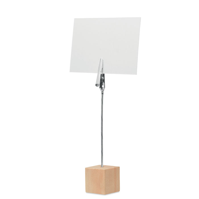 Pince mémo en bois de pin personnalisée HELLO CLIP