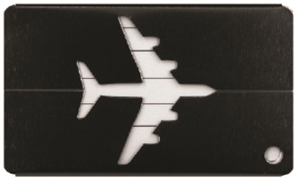 Étiquette bagage aluminium avion personnalisée FLY TAG, airplane dessous (étiquette numérique) 2