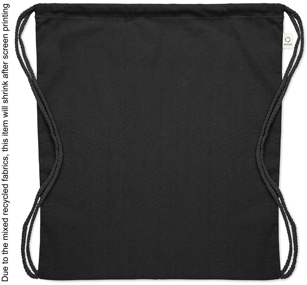 Sac à cordon coton recyclé personnalisé CABETRI COLOUR, devant (transfert sérigraphique)