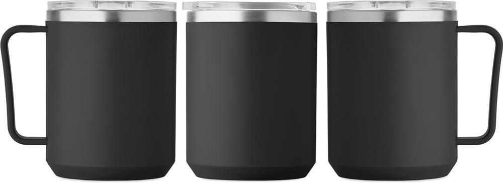 Mug isotherme 400 ml couvercle coulissant personnalisé COCOA, tour complet