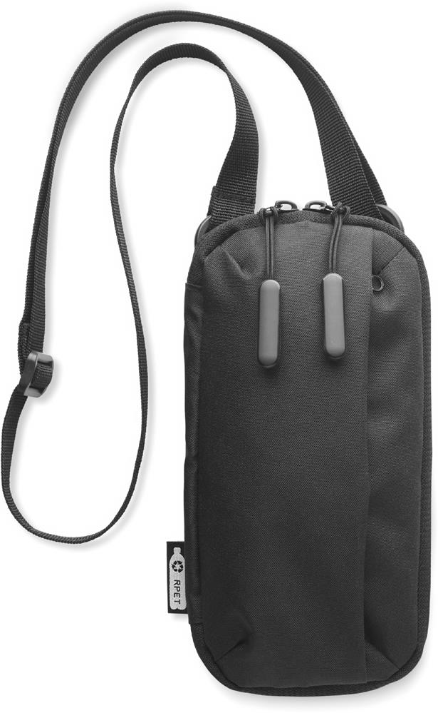 Sacoche smartphone RPET personnalisée VALLEY WALLET, devant