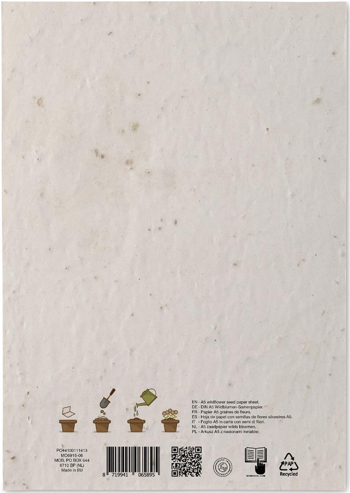Papier ensemencé A5 personnalisé ASIDE, côté 2
