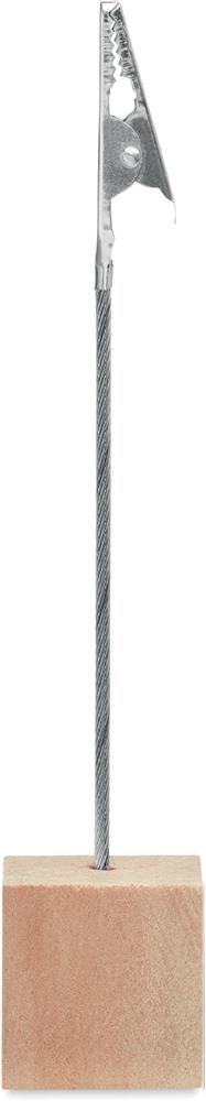 Pince mémo en bois de pin personnalisée HELLO CLIP, côté 3