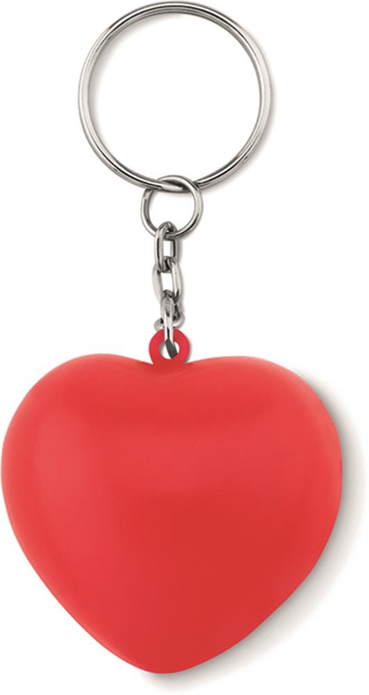 Porte-clés cœur simili-cuir personnalisé LOVY RING, devant
