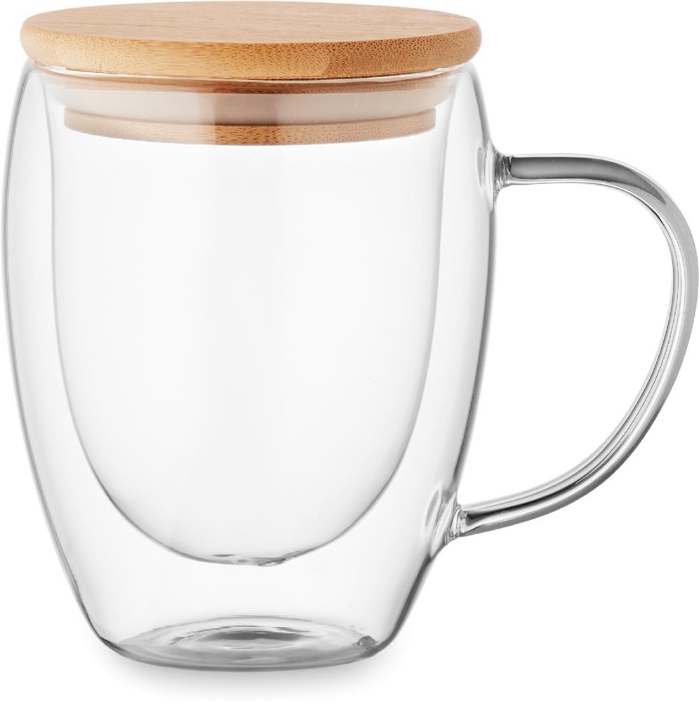 Mug verre double paroi 250 ml personnalisé TIRAL, droite