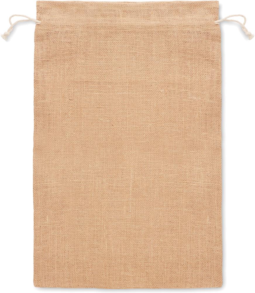 Grand sac cadeau jute personnalisé JUTE LARGE, dos