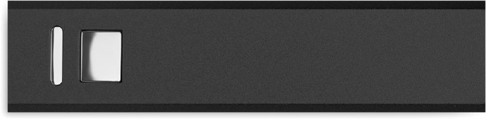 Batterie externe 2600 mAh aluminium personnalisée POWERALUC, dessus