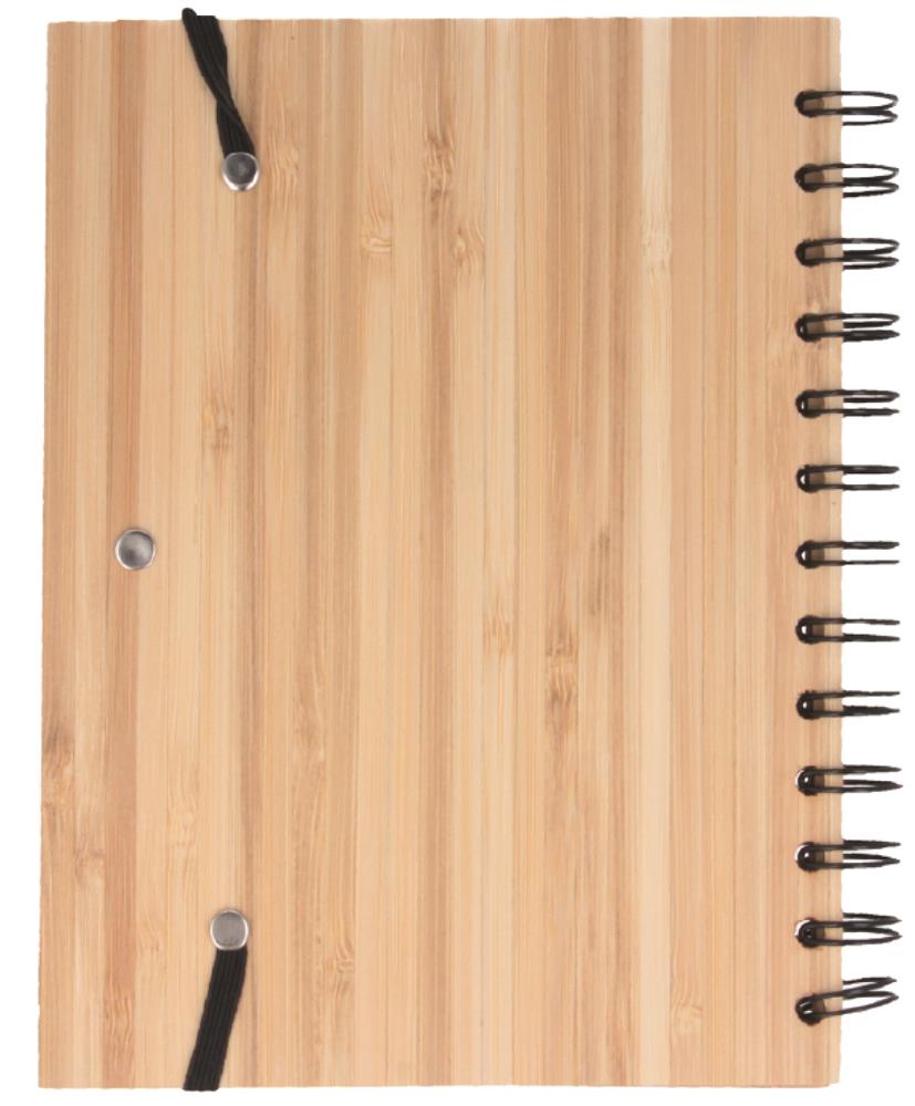 Carnet et stylo en bambou personnalisés BAMBLOC, dos