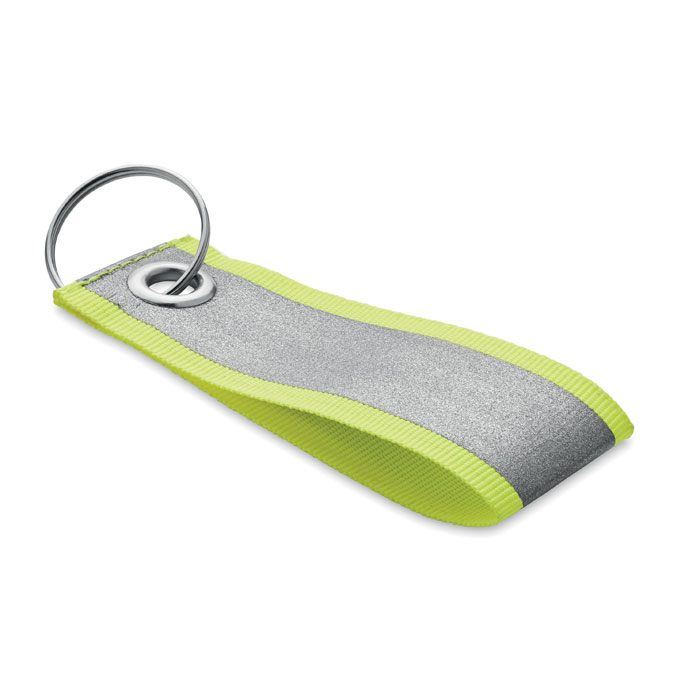 Porte-clés réfléchissant jaune fluo personnalisé REFLEKEY