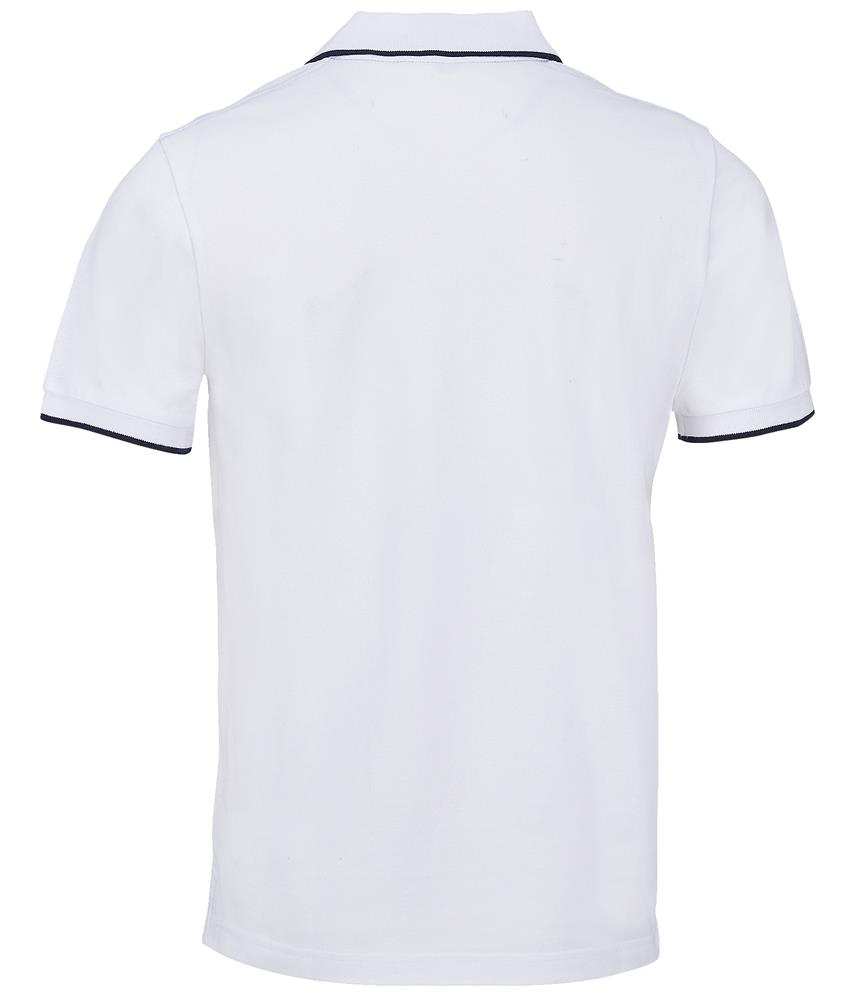 Polo rayure contrastée coton personnalisé PALERMO, dos