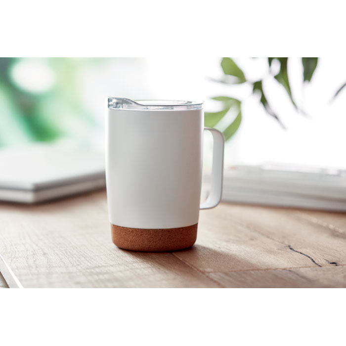 Mug isotherme inox base liège personnalisé RUBY
