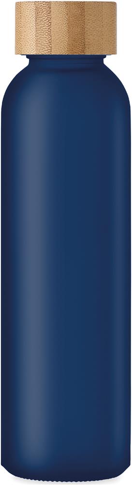 Bouteille verre givré et bambou 500 ml personnalisée ABE, devant