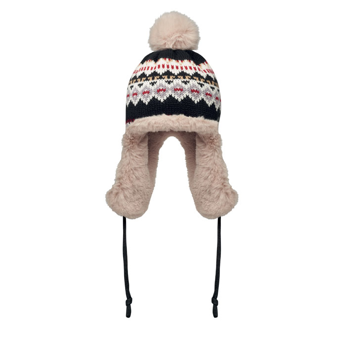 Bonnet à oreillettes et pompon personnalisé YULONG