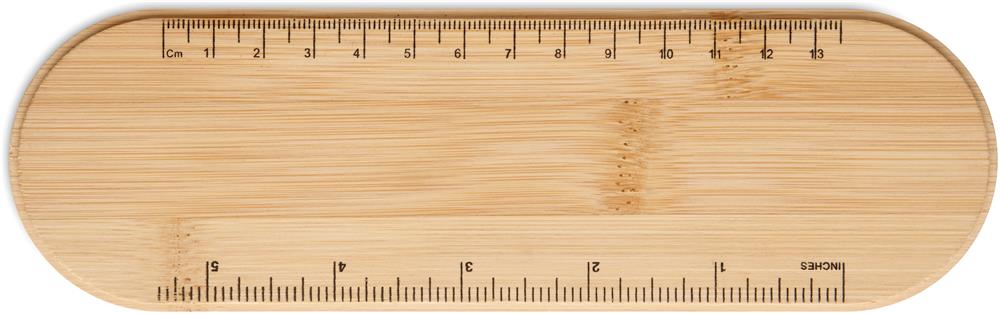 Trousse feutre et bambou personnalisée MILE, couvercle dessus (tampographie)