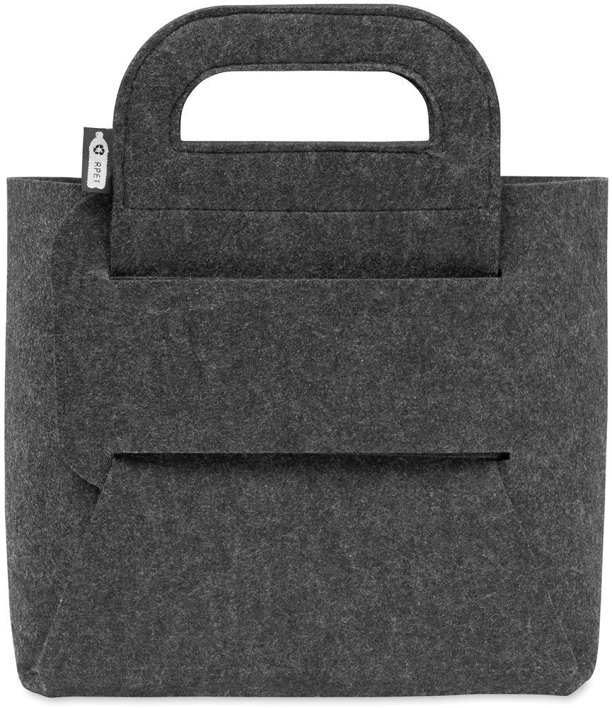 Panier pliable feutre RPET personnalisé FIALAN, côté 3