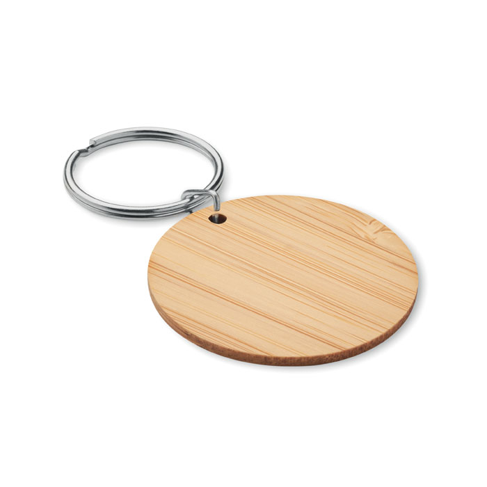 Porte-clés rond bambou personnalisé ROUNDBOO