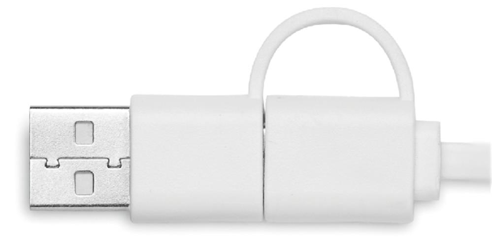 Porte-clés câble de charge bambou personnalisé CLAUERC, prise