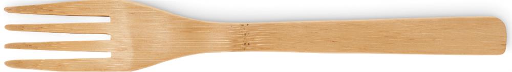Couverts en bambou avec paille personnalisés SETSTRAW, fourchette