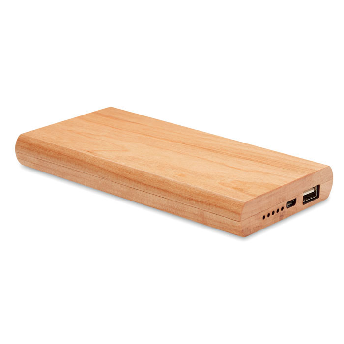 Batterie externe bambou 4000 mAh personnalisée ARENAPOWER