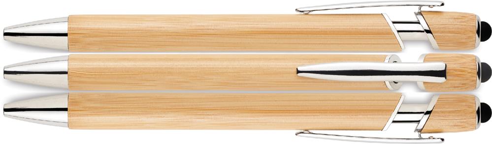 Stylo bille bambou FSC personnalisé RENN, tour complet