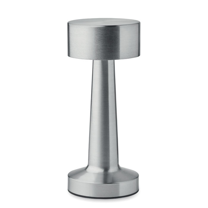 Lampe de table rechargeable 1200 mAh personnalisée HIERLUZ, Argent Mat