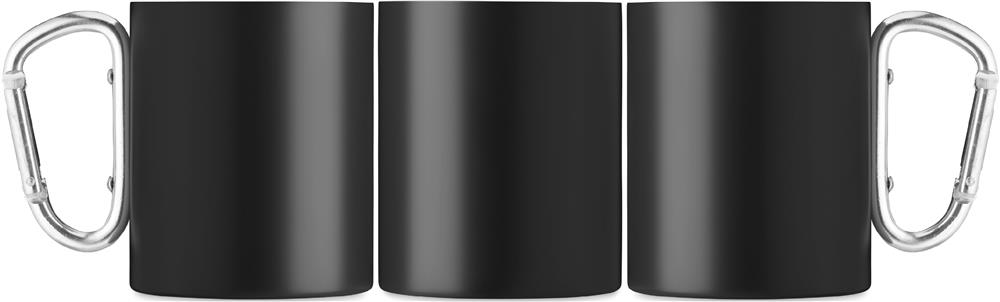Tasse isotherme inox mousqueton personnalisée TRUMBA, tour complet