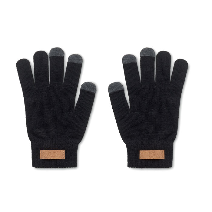 Gants tactiles RPET étiquette liège personnalisés DACTILE
