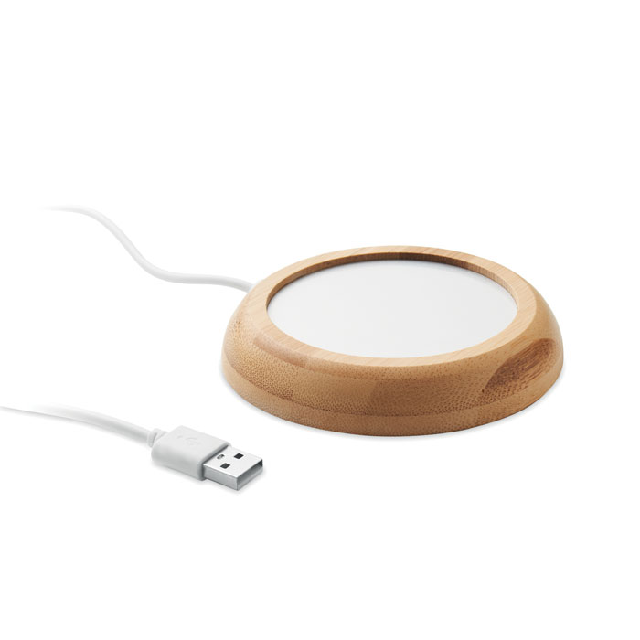 Chauffe-tasse USB en bambou personnalisé MUGLET