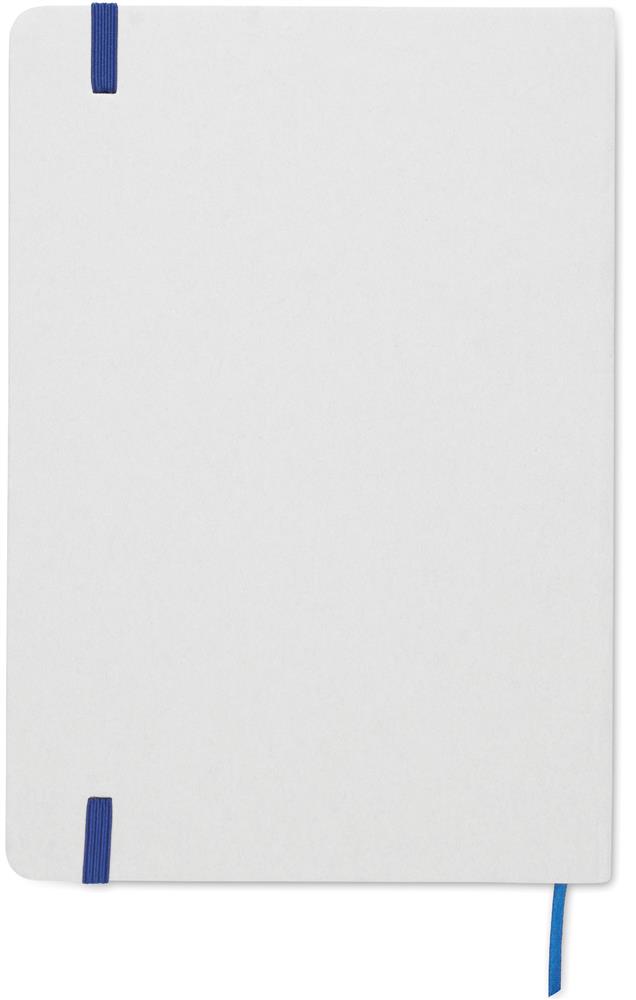 Carnet A5 briques de lait recyclées personnalisé ROUTE WHITE, dos (impression numérique)