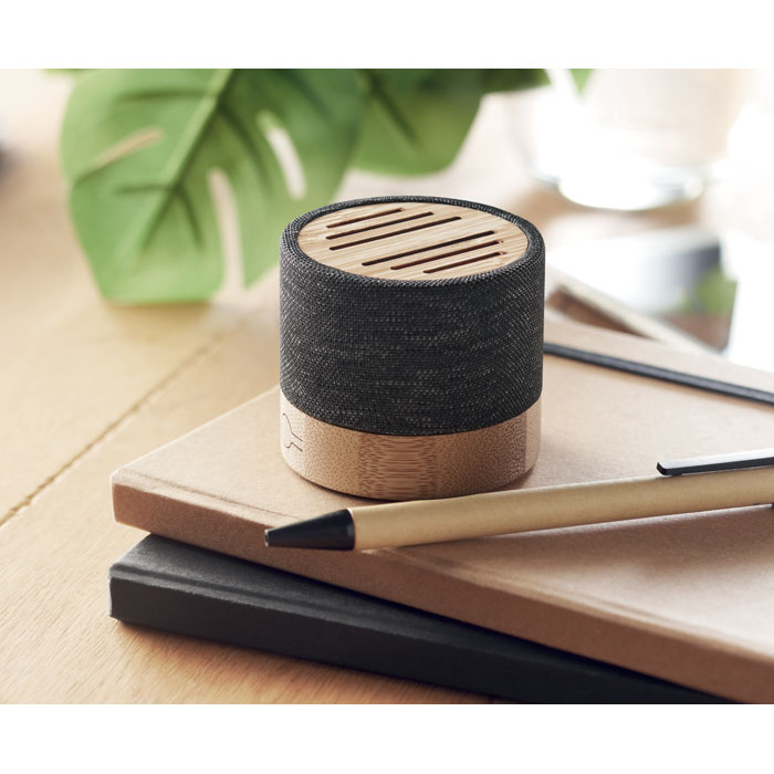 Enceinte bambou et RPET 3 W personnalisée BOOL